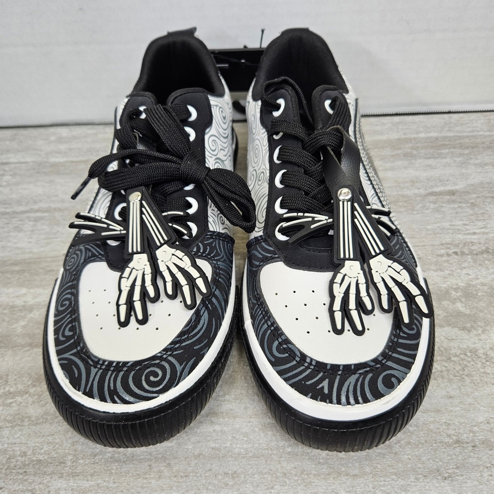 Disney Nightmare Before Christmas Ground Up Mens 9 Sneakers Skeleton Hand Black